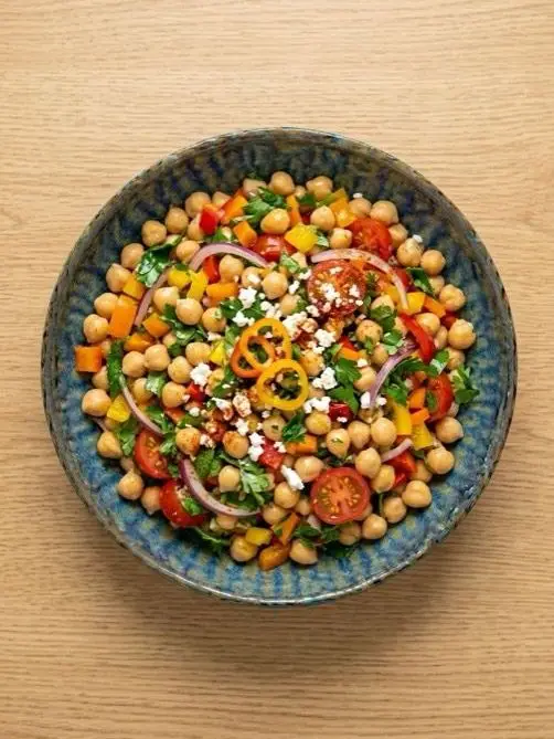 Ensalada de Garbanzos y Pimientos