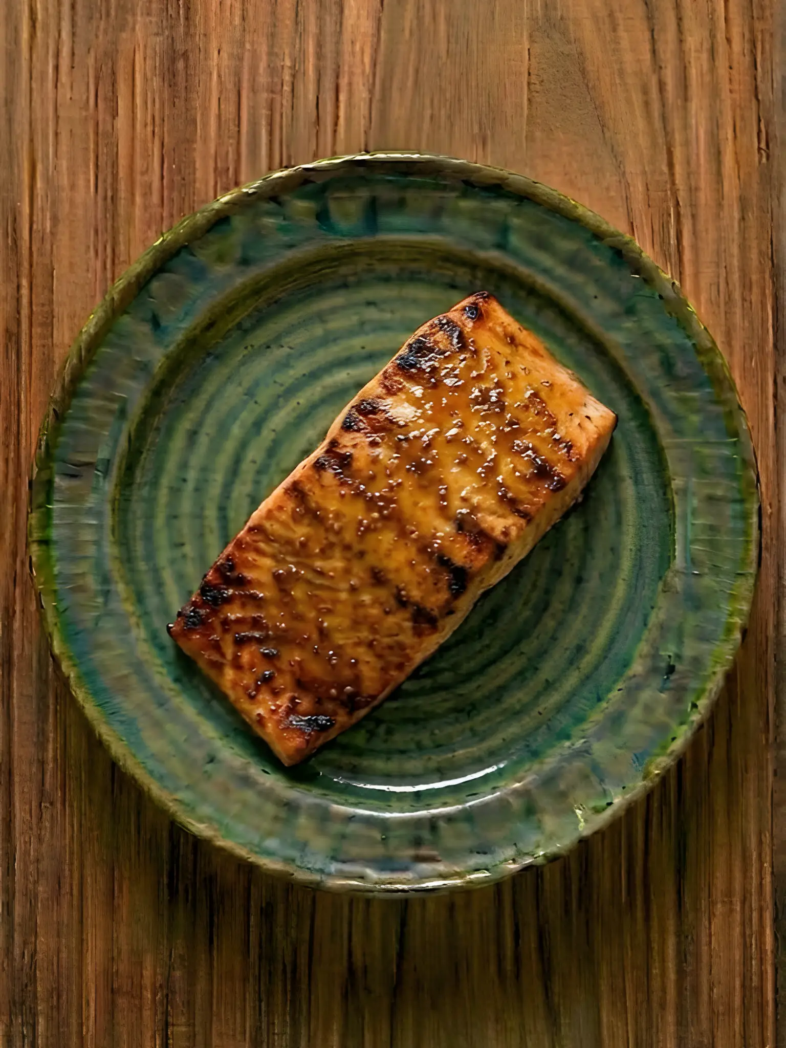 Salmon al horno con mostaza y miel