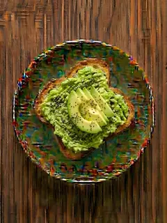 Tostada de pan de molde con aguacate y semillas de chia