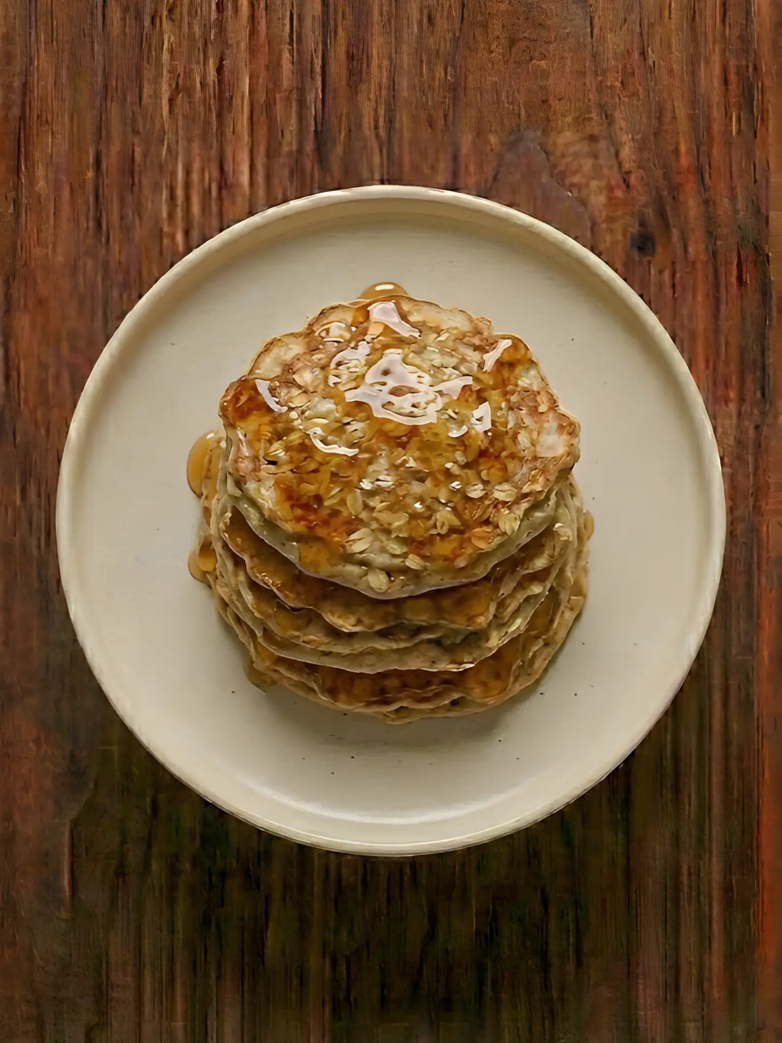 Tortitas de avena con sirope de arce