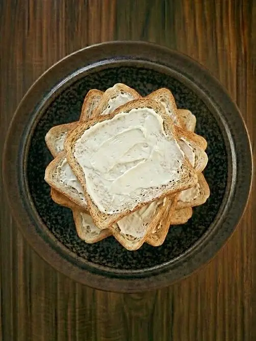 Tostada con queso de untar light