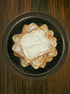 Tostada con queso de untar light