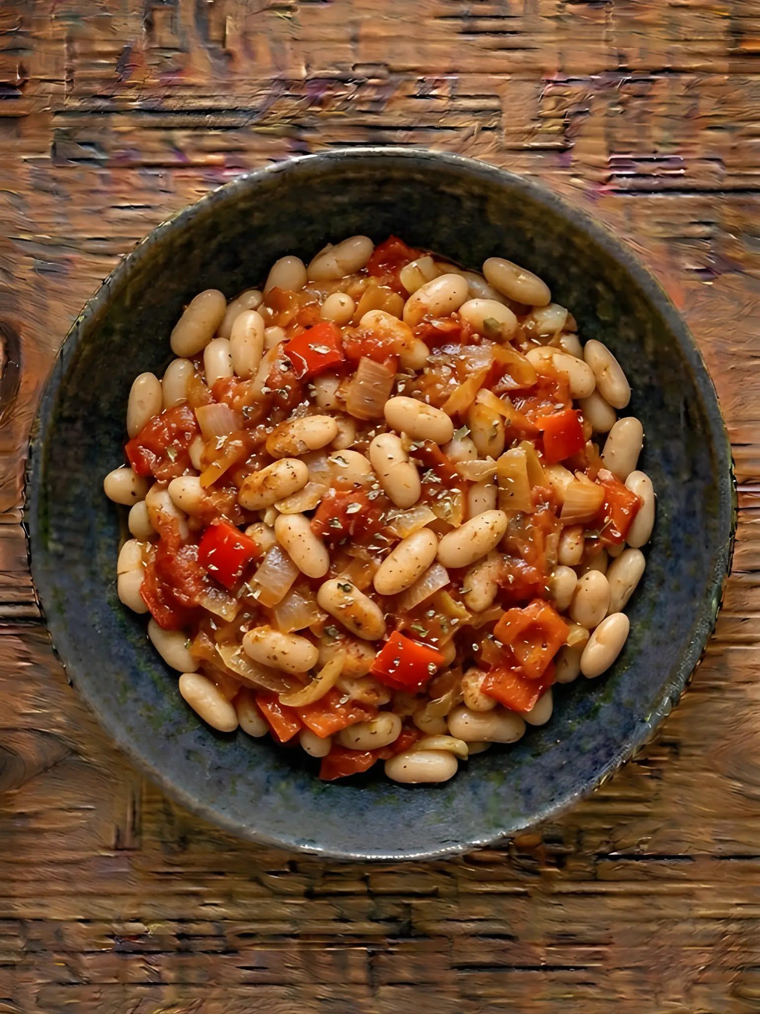 Alubias blancas con pisto rápido