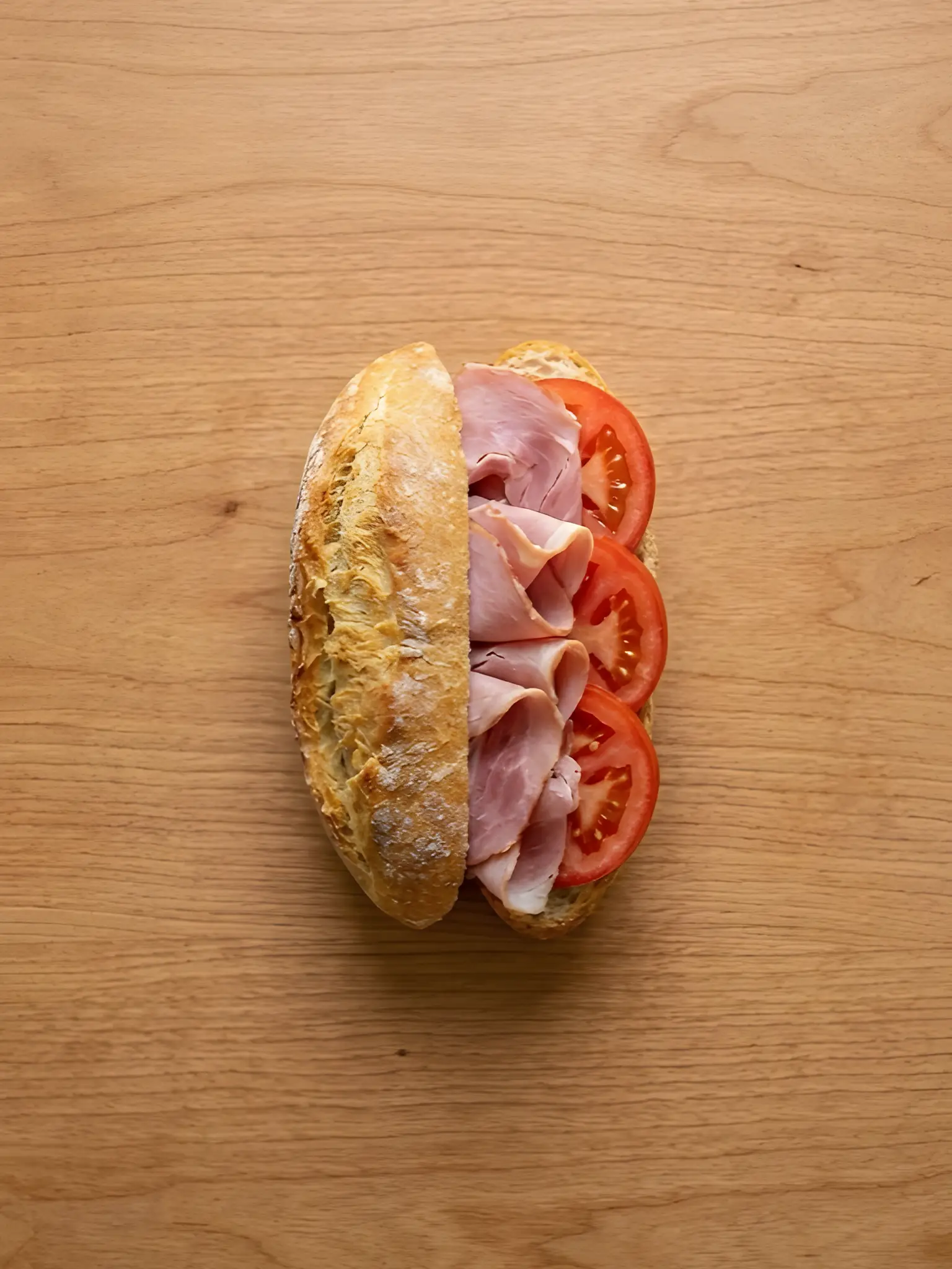 Bocadillo de Jamón con Tomate