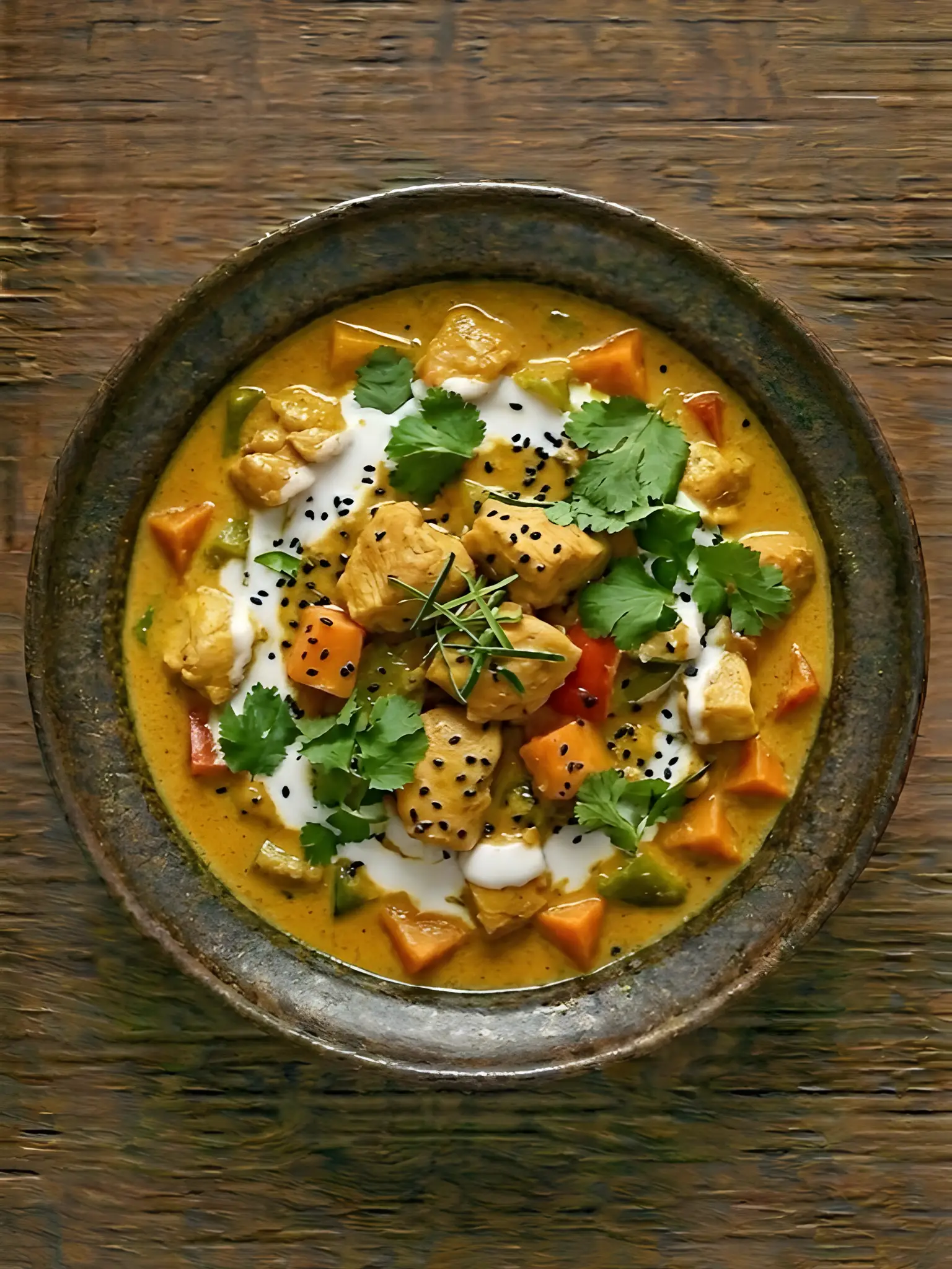 Batch de Curry de Pollo con Leche de Coco