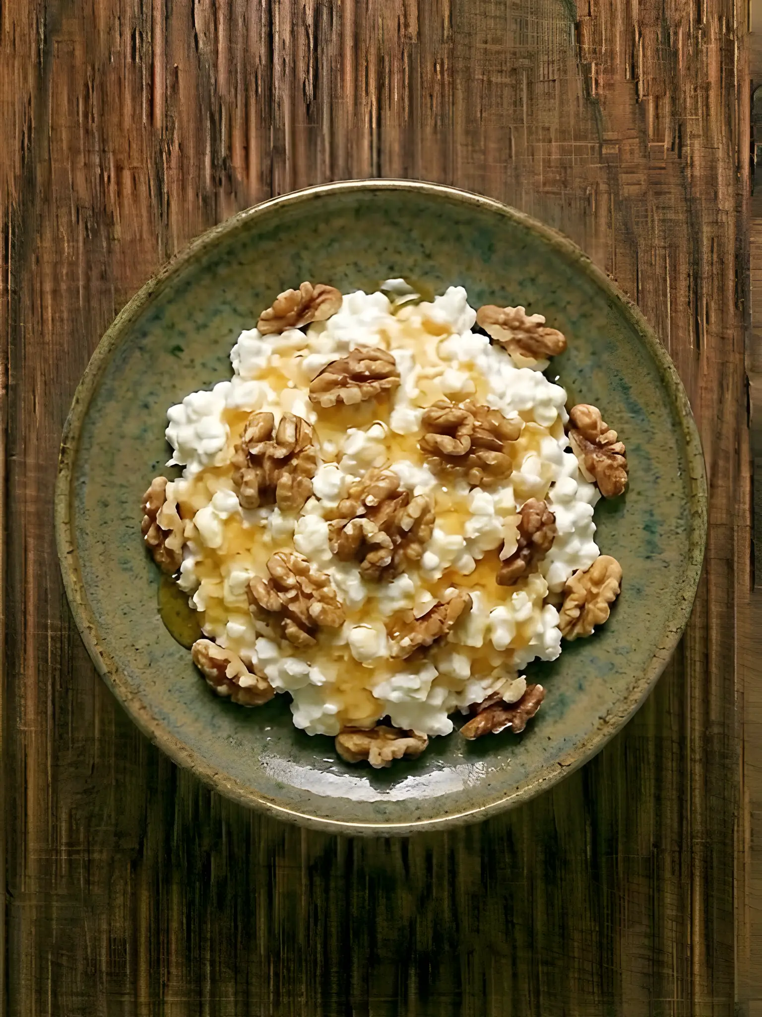 Requeson con miel y nueces