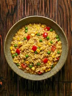 Arroz con Maiz y Verduras