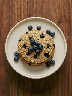 Tortitas de avena con arándanos