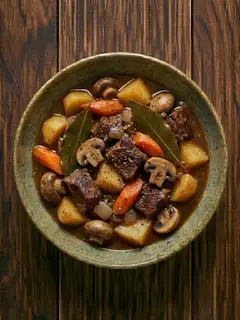 Carne Estofada con Champiñones