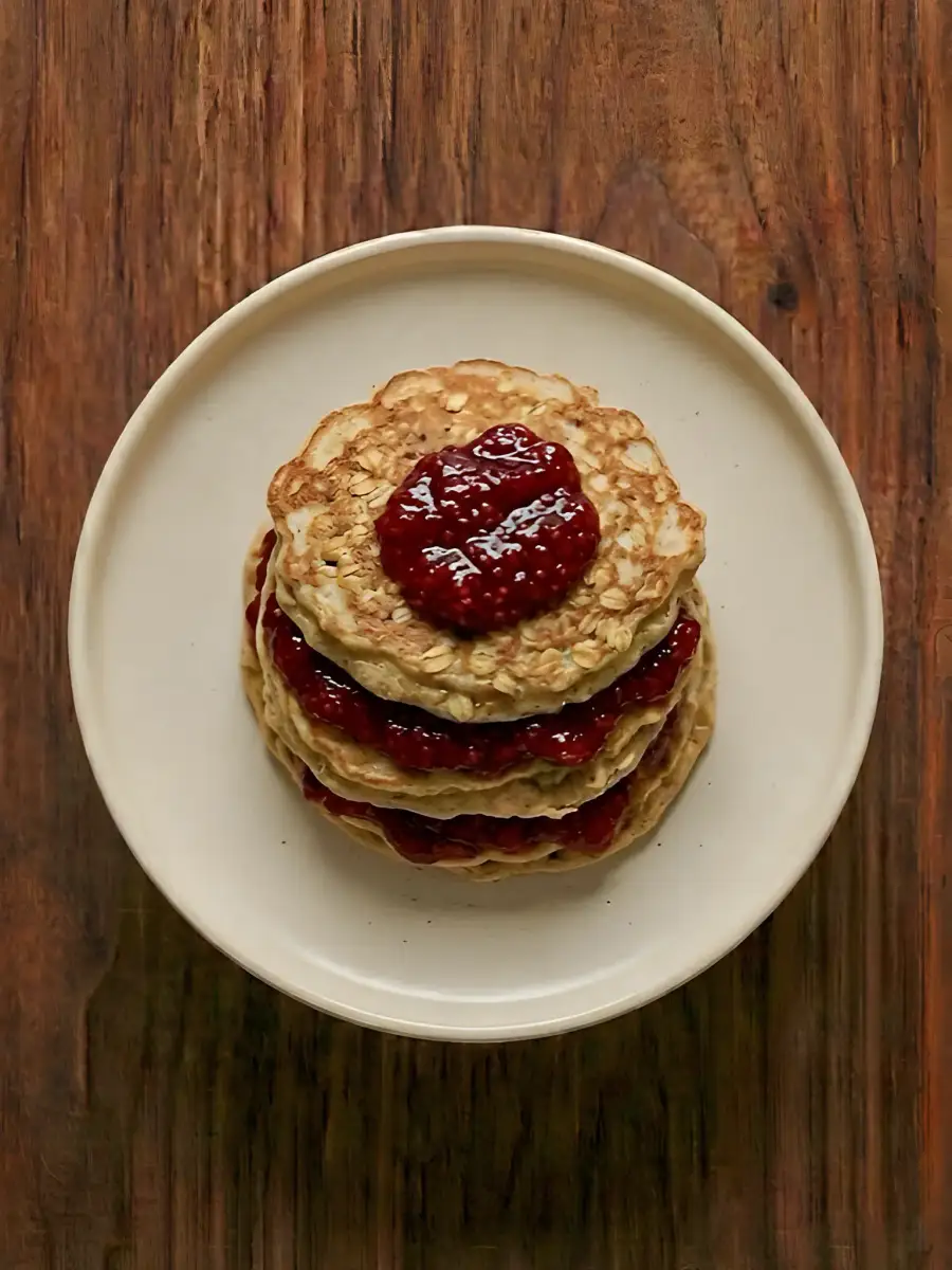 Foto de Tortitas de avena con mermelada