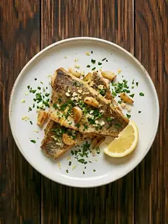 Merluza al air fryer con ajo y limón