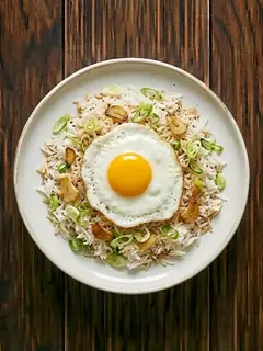 Arroz con Huevo Frito Chino