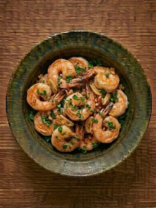Gambas congeladas al ajillo