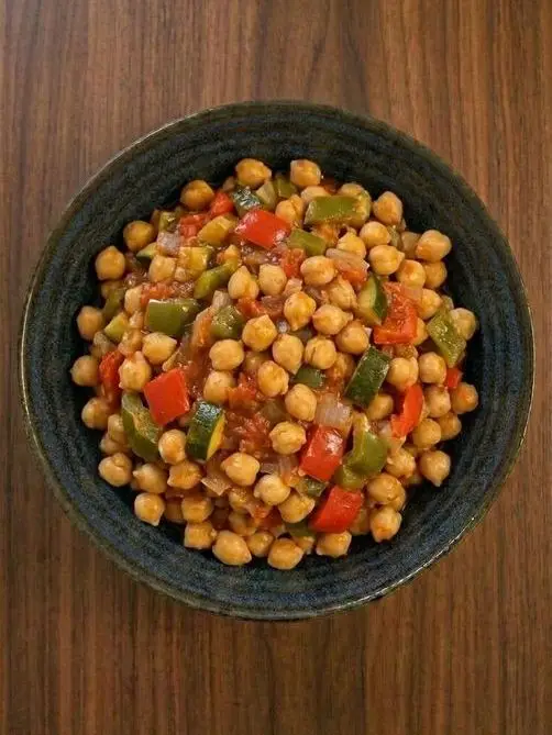 Garbanzos al pisto
