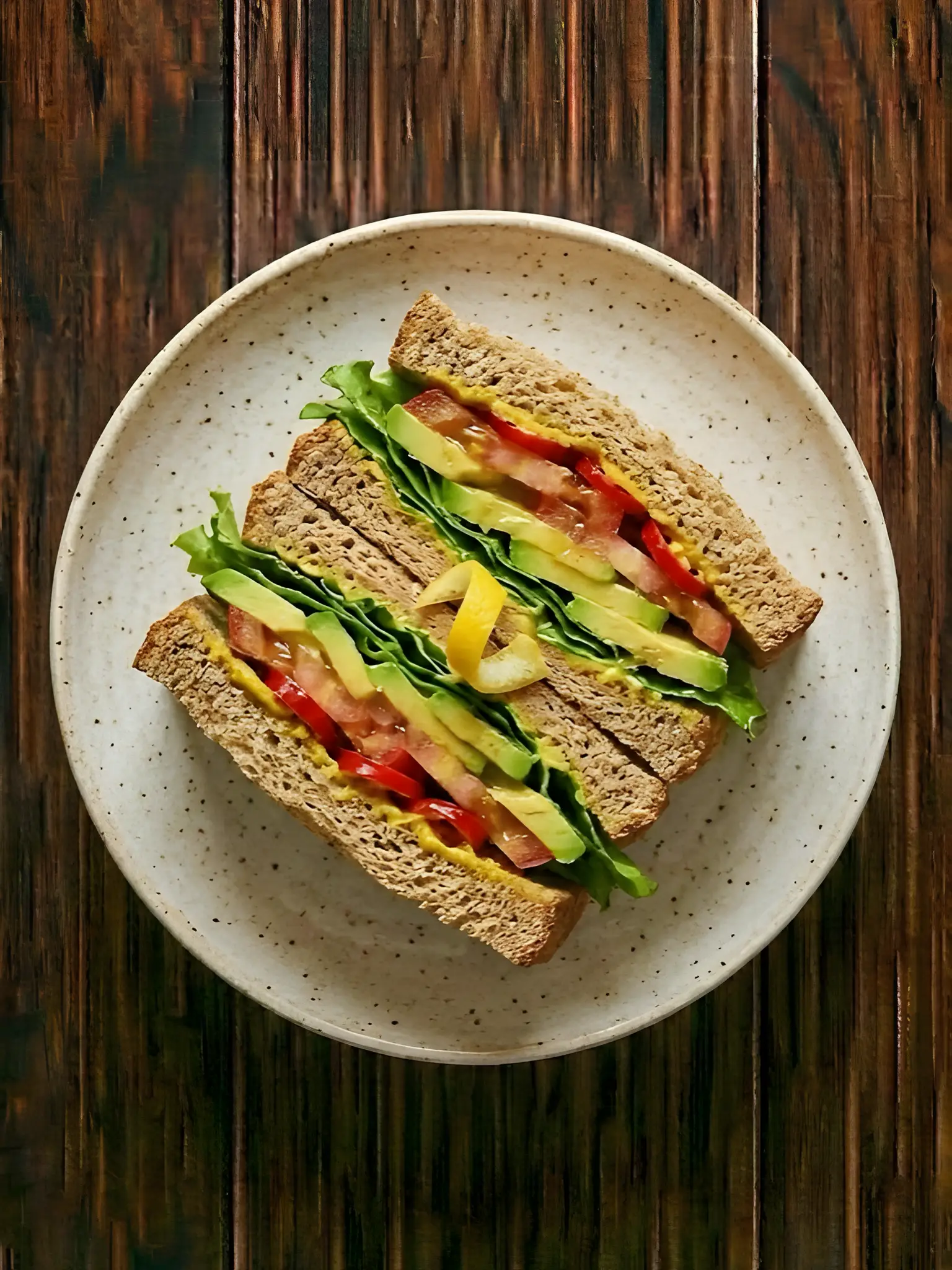 Sándwich Vegano de Tomate y Aguacate