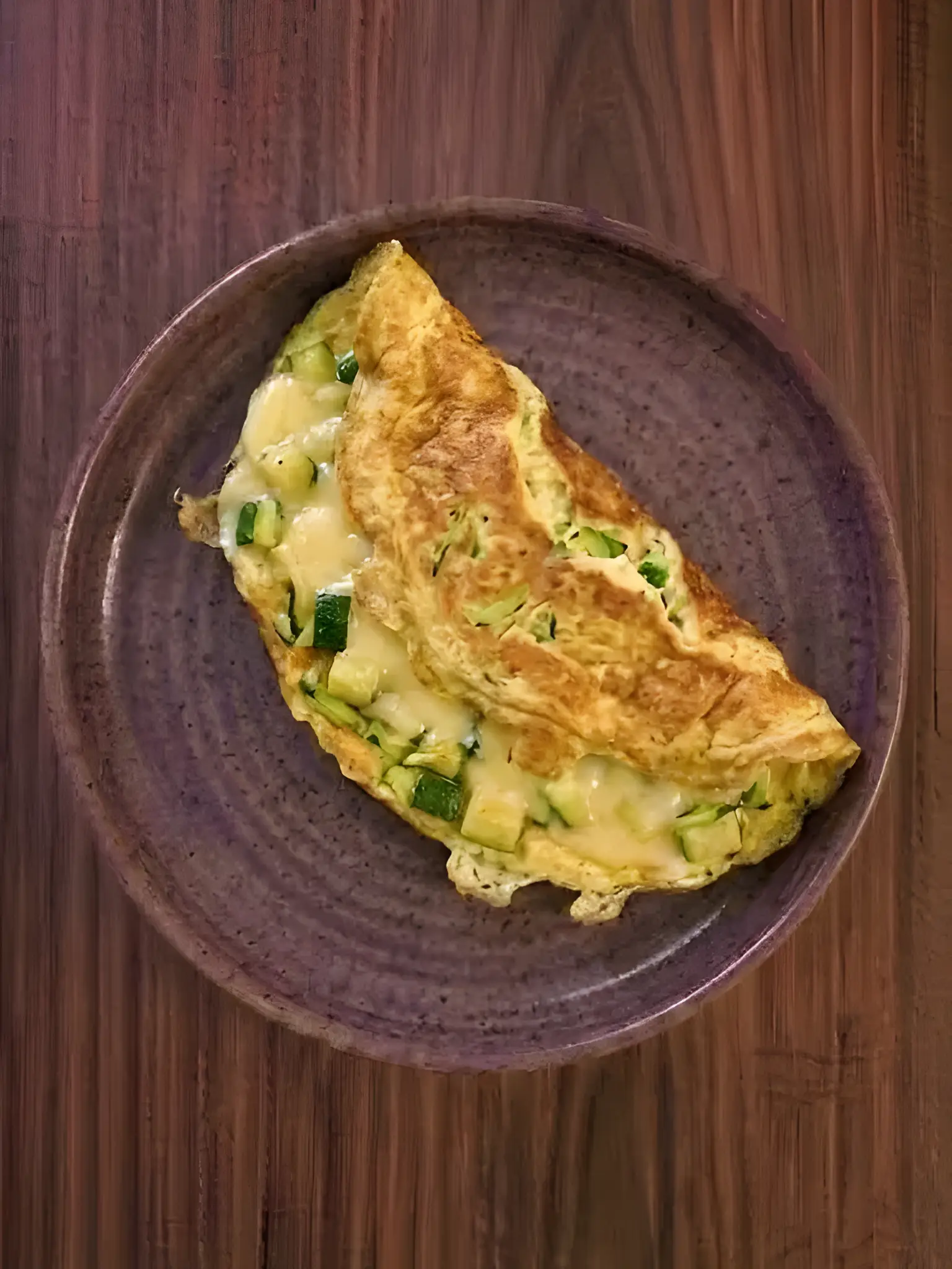 Tortilla de calabacín y queso