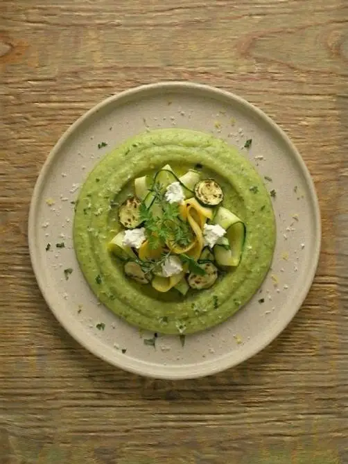 Crema de Calabacín con Queso Fresco