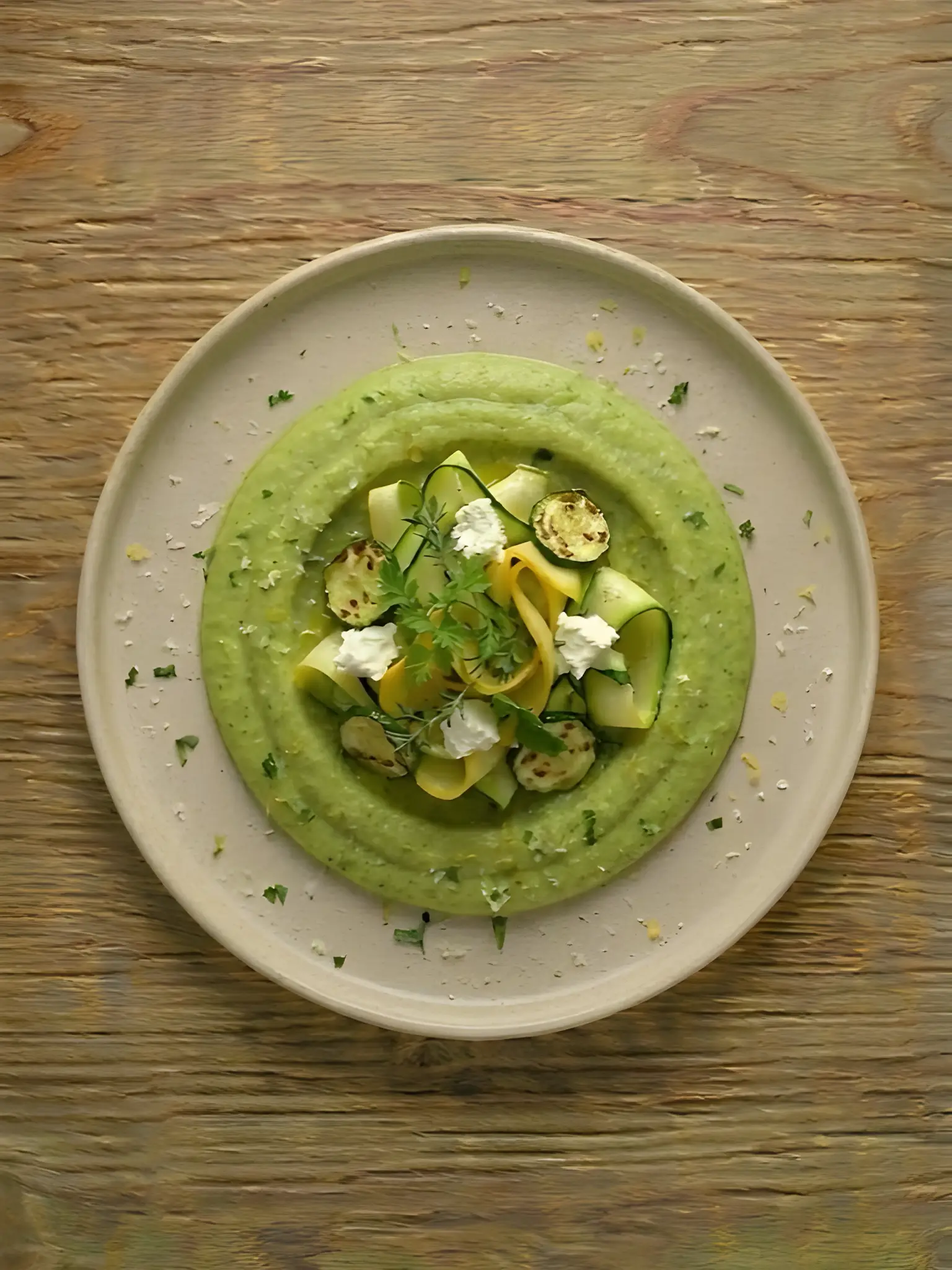 Crema de Calabacín con Queso Fresco