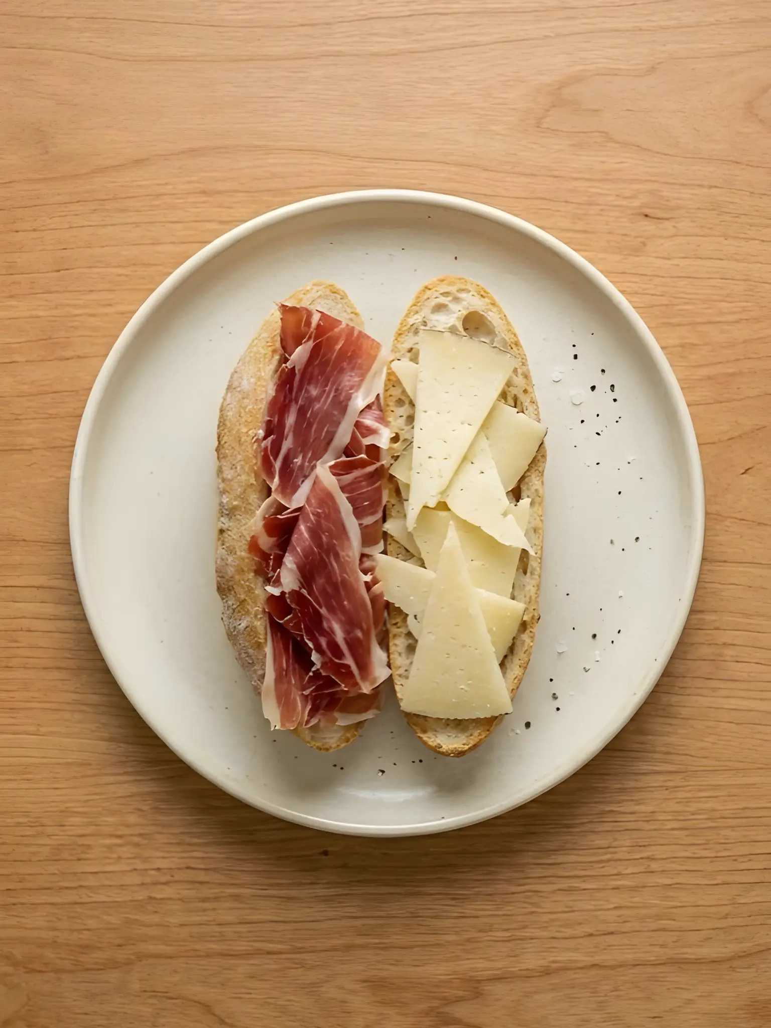 Bocadillo de Queso Manchego con Jamón
