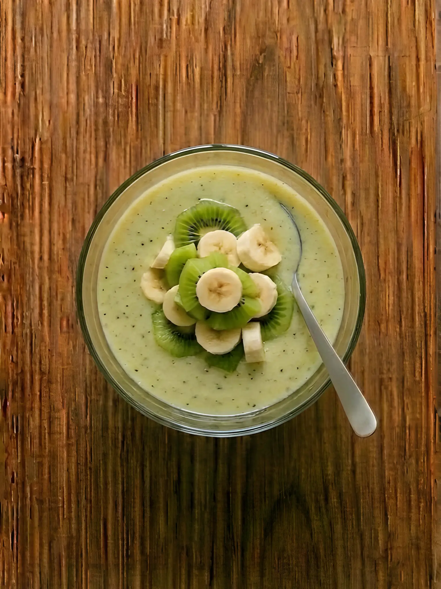 Batido de kiwi y plátano con leche de avena