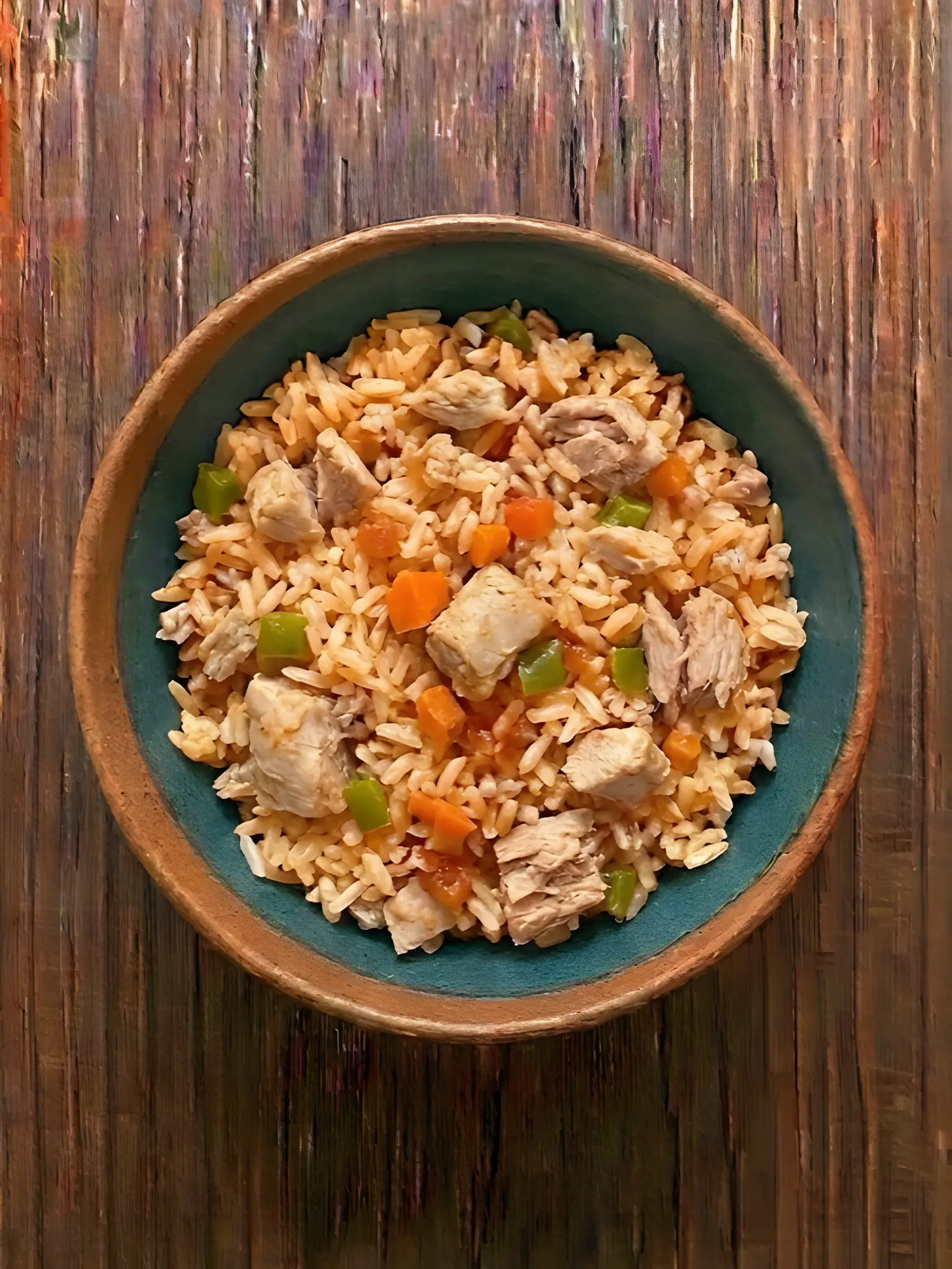Arroz con conejo y verduras