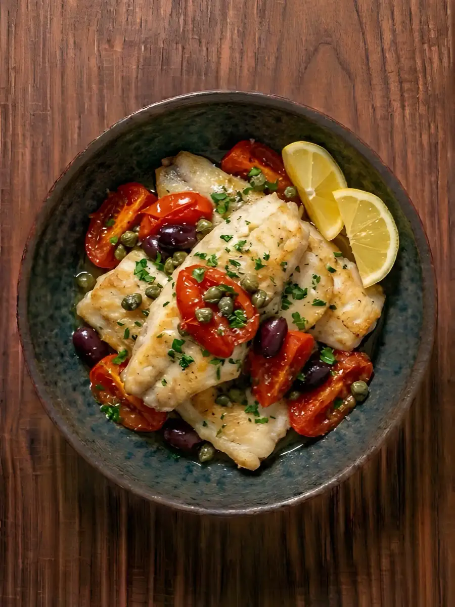 Foto de Merluza al horno con tomates