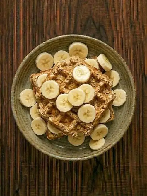 Gofres de avena con plátano