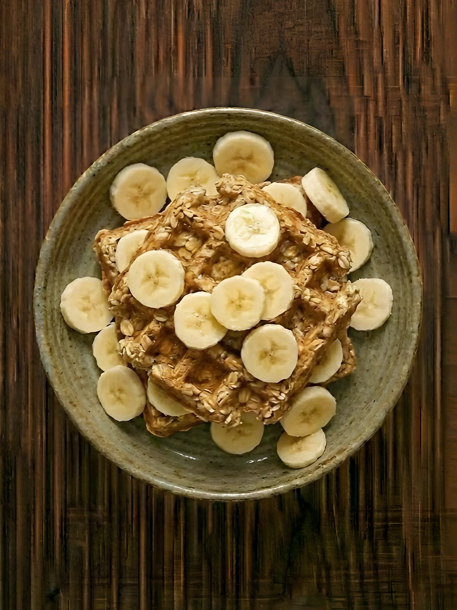 Gofres de avena con plátano