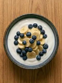 Batido de arándanos y plátano con yogur