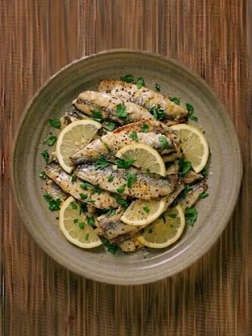 Sardinas al horno con limón