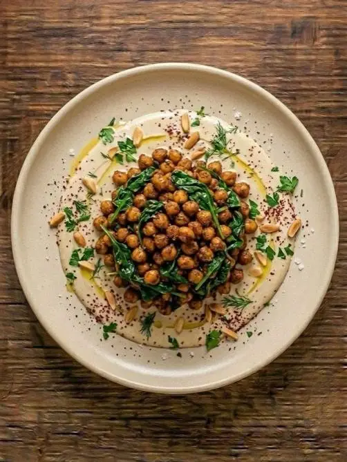 Garbanzos Especiados con Espinacas