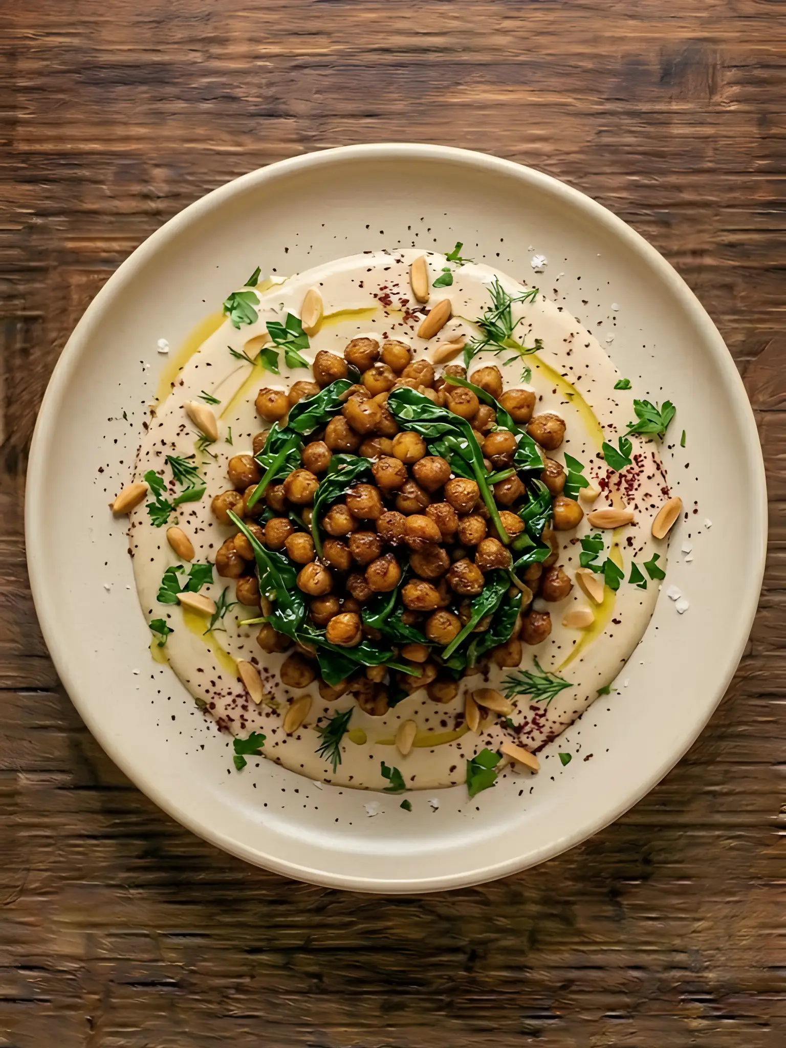 Garbanzos Especiados con Espinacas