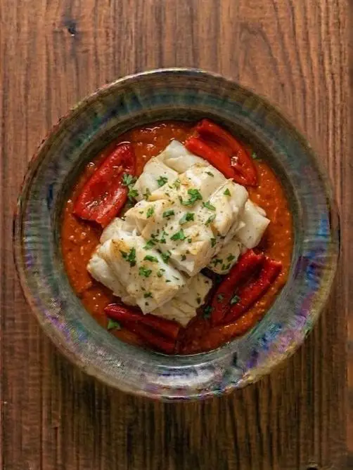 Bacalao con pimientos del piquillo