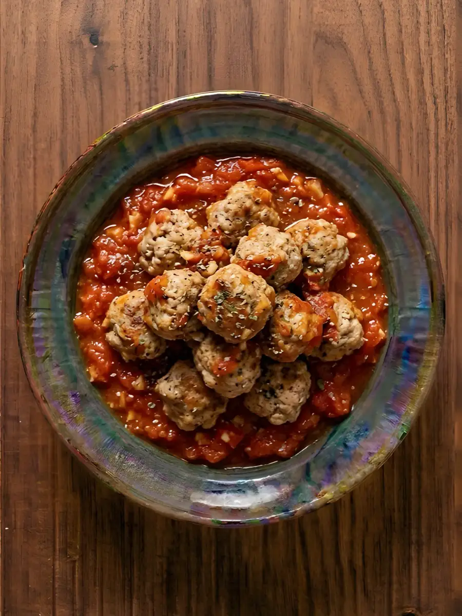 Foto de Albóndigas de pavo picado en salsa de tomate