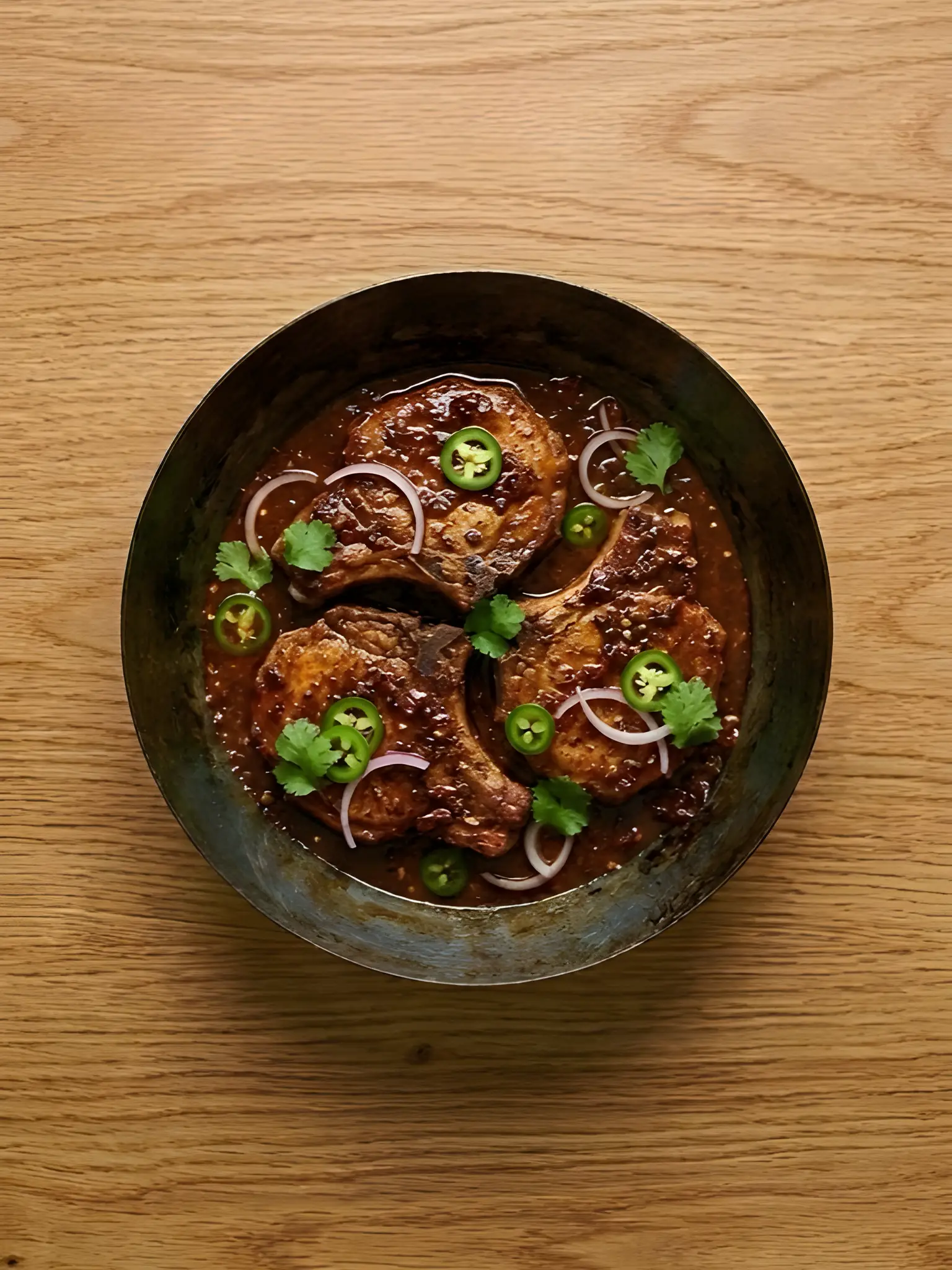 Chuletas de Cerdo en Adobo con Pimiento