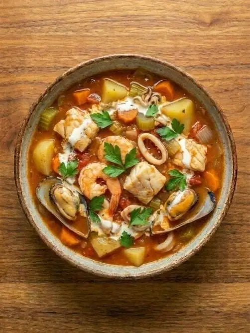 Sopa de Pescado y Marisco