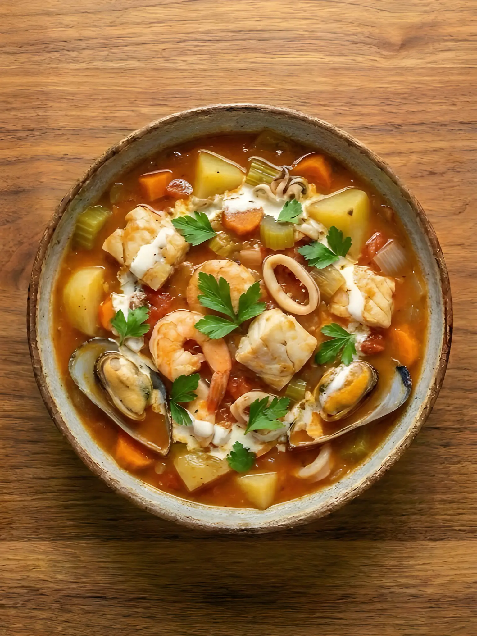 Sopa de Pescado y Marisco