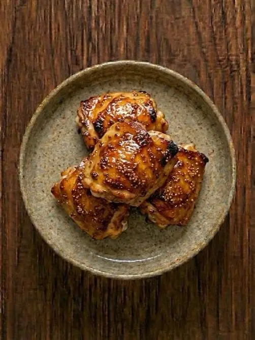 Muslos de pollo a la miel y mostaza en airfryer