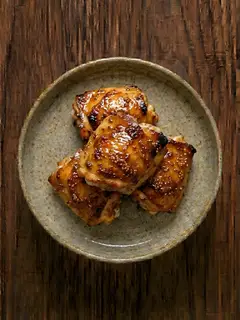 Muslos de pollo a la miel y mostaza en airfryer