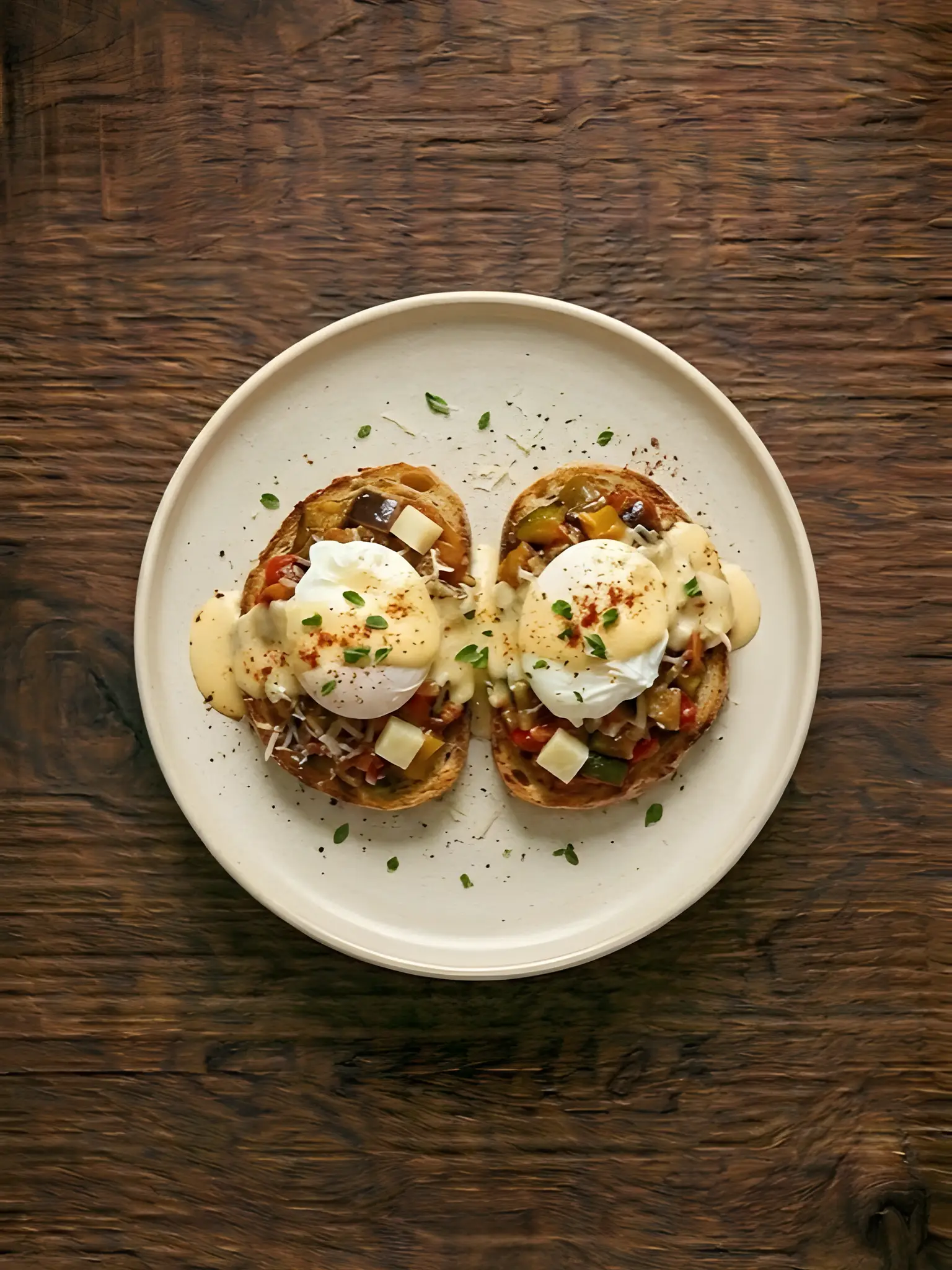 Huevos con Pisto Manchego