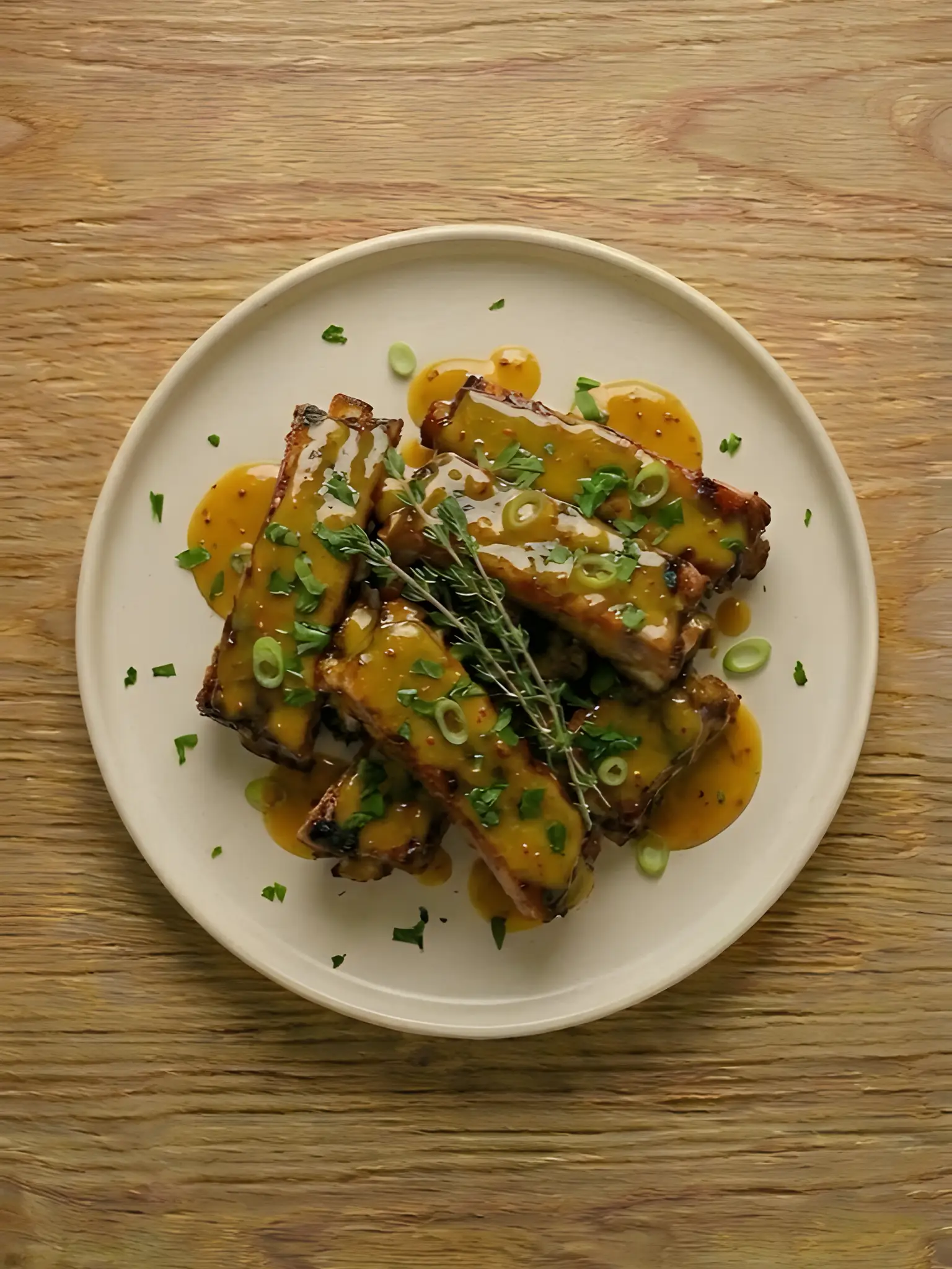 Costillas de Cerdo con Miel y Mostaza