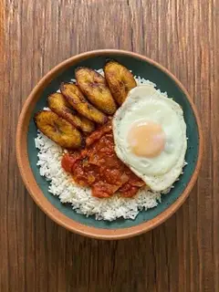 Arroz a la cubana energético