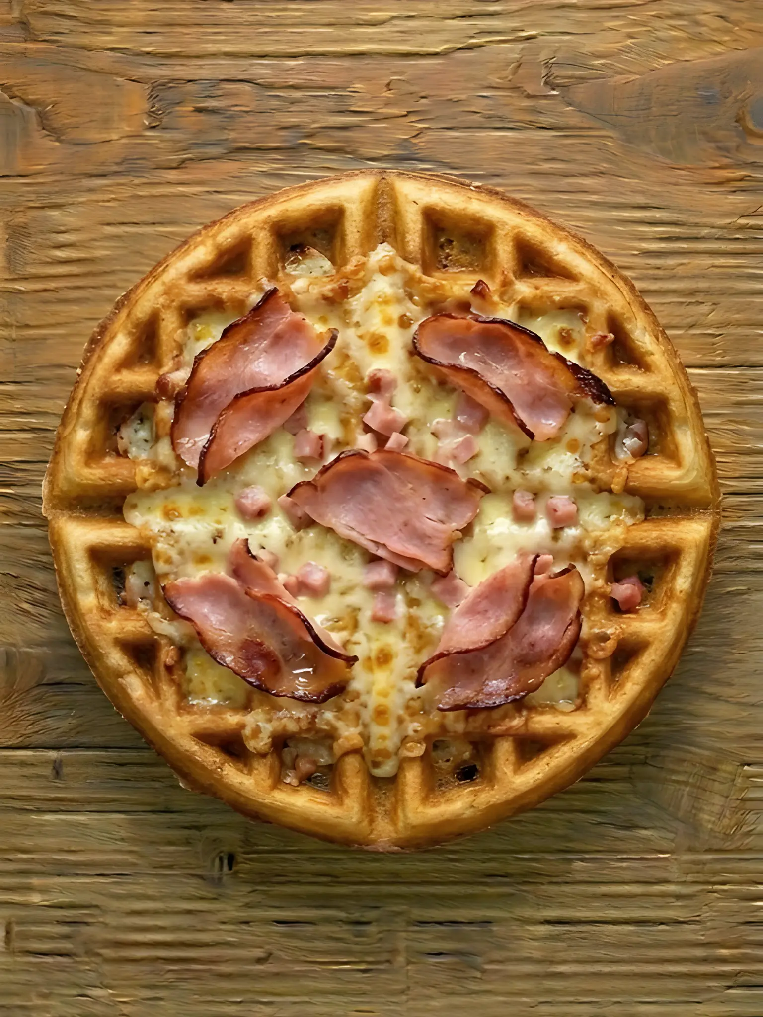 Gofre Salado de Jamón y Queso