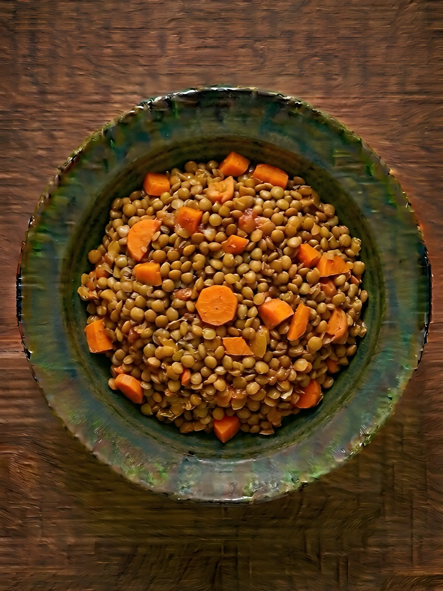 Lentejas estofadas con verduras al vapor exprés