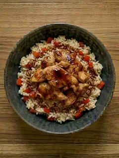 Arroz con pavo y pimiento al pimenton