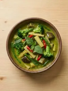 Curry Verde Tailandés de Verduras
