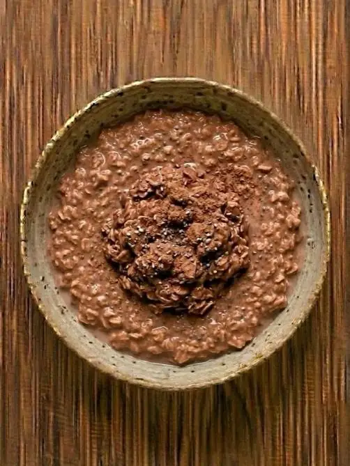 Avena remojada (overnight oats) con cacao