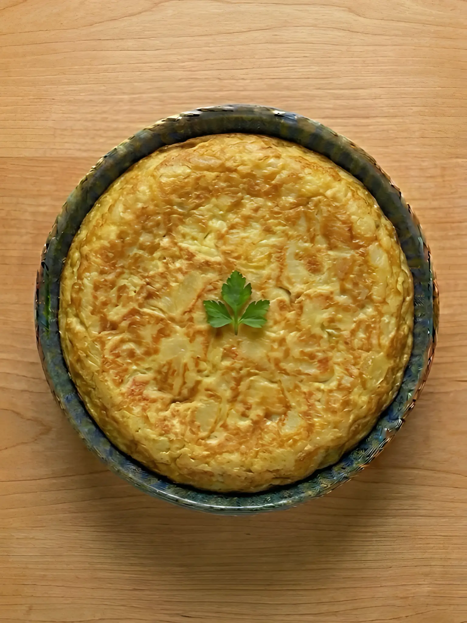 Tortilla española de patatas y cebolla
