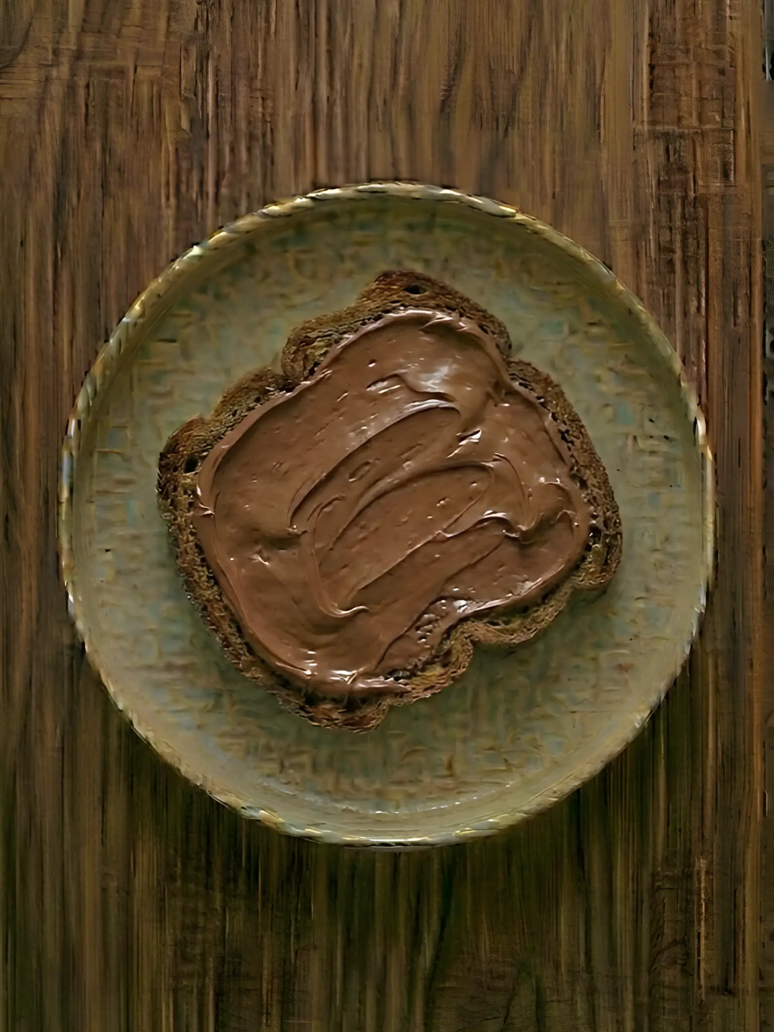 Tostada de centeno con crema de cacao