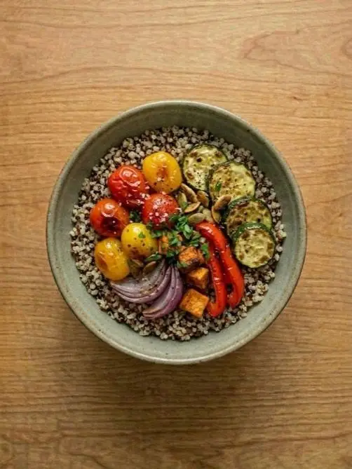 Bowl de Quinoa con Verduras Asadas